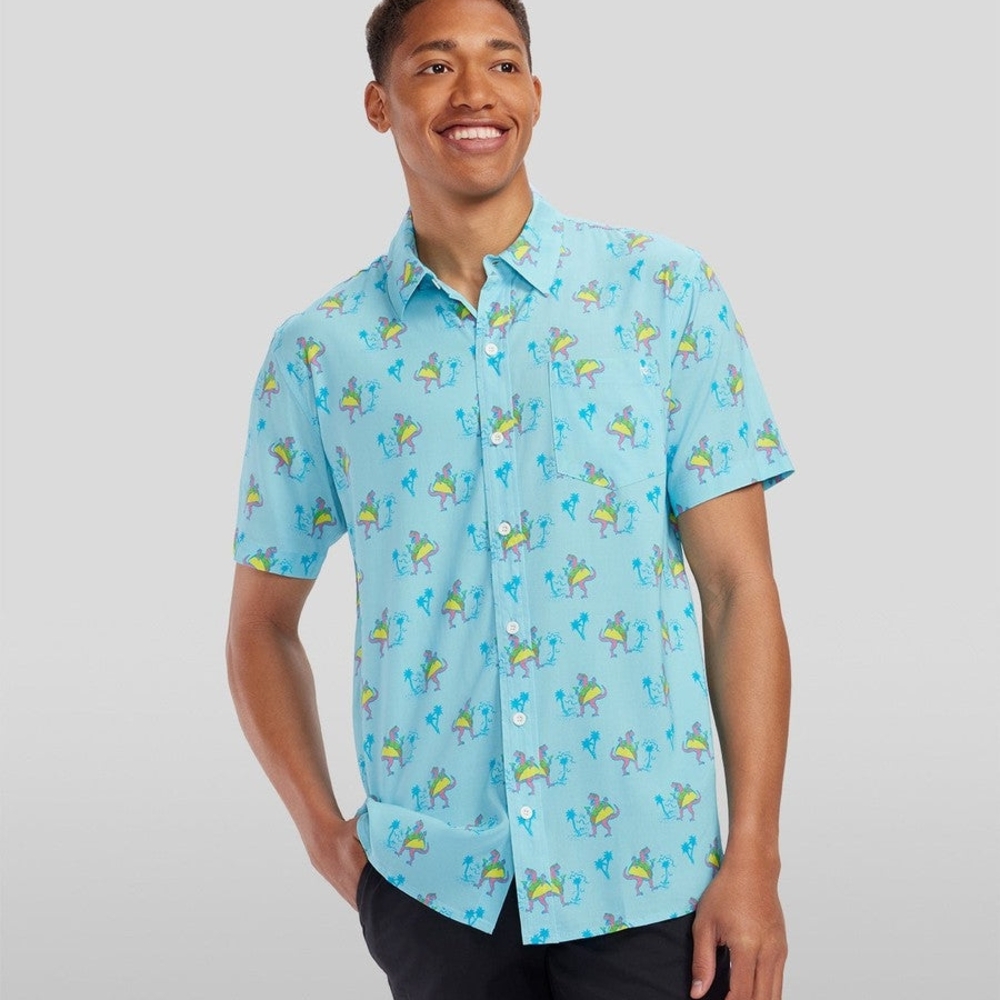 Tipsy Elves Men's Tacosaurus Hawaiian Shirt, Sz. XL